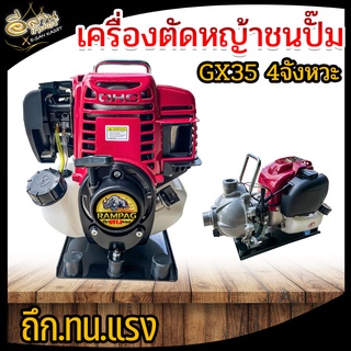 เครื่องสูบน้ำ RAMPAG ตราแรด ชนปั๊ม+เครื่อง เครื่อง 2จังหวะ / 4จังหวะ ชนปั๊ม 1.5นิ้ว เครื่องสูบน้ำพกพา