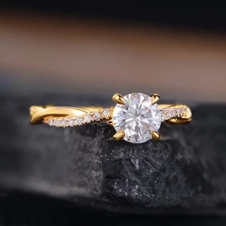 Silver Gold Rose Gold 3 Color Titanium Women Crystal Diamond Fashion Jewellery Wedding Ring