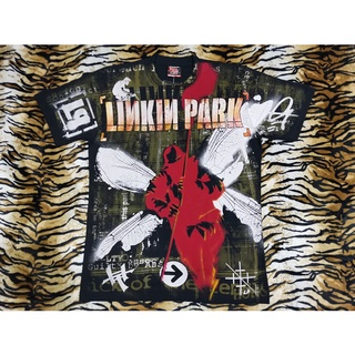 เสื้อวง LINKIN PARK OVP OVERPRINT เสื้อยืด เสื้อ ลิงคินพาร์ก สกีรนจม Discharge สวยมาก