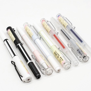 NARITA Gel Pen ปากกาเจล นาริตะ รุ่น 225 ดีไซน์ด้ามกลมเหลี่ยม มีปลอก คลิปเหล็ก เครื่องเขียนน่ารัก อุปกรณ์สำนักงานนำเข้า