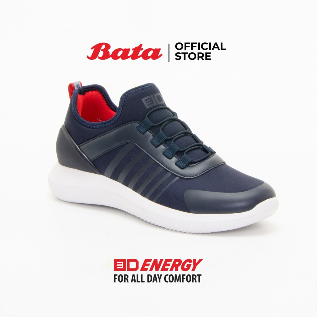 Bata Men's 3D Energy  Lace-up Sneakers รองเท้าผ้าใบสนีคเคอร์สำหรับผู้ชาย รุ่น Alfa สีกรมท่า 8599246