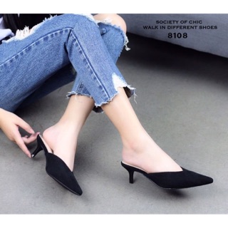 รองเท้าส้นสูง ห้วแหลม Zara เบา นิ่ม *ทักเช็ค