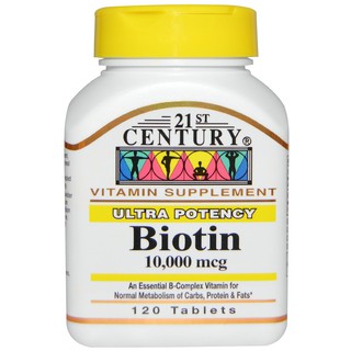 21st Century, Biotin, 10,000 mcg, 120 Tablets