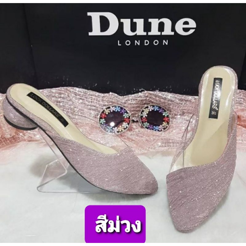 รองเท้าเปิดส้น ฺSize 36 - 45  Bigsize Dune แบบส้นกลม สูง 1 นิ้วคะ เนื้อกริสเตอร์ วิ้งวิ้ง ใส่สวย น่ารักมาก ๆ คะ