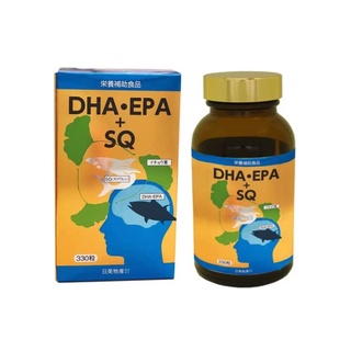 DHA + EPA (omega 3) + SQ + Ginkgo biloba 330 tablets  น้ำมันตับปลาฉลามทะเลน้ำลึกบริสุทธิ์+แปะก๊วย จ้องจอสีฟ้าบ่อย