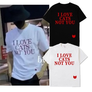 เสื้อเชิ้ต พิมพ์ลาย Nct Jeno jaemin i love cats สีแดงSize S-5XL