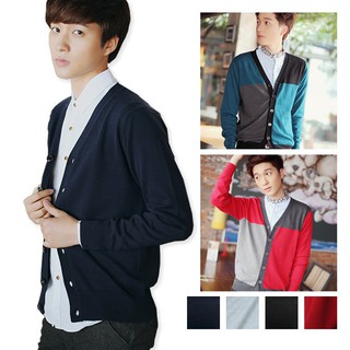 เสื้อคลุมผู้ชาย เสื้อคลุมไหมพรม ผ้าดี ขนาดถูกต้อง มี4สีพื้นและแบบทอต่อ3สี