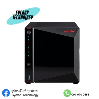 NAS (อุปกรณ์จัดเก็บข้อมูลบนเครือข่าย) ASUSTOR 4-BAY AS5304T INTEL CELERON J4105 QUAD CORE 1.5GHz 4GB SO-DIMM DDR4