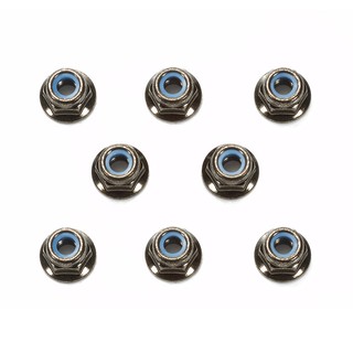 TAMIYA 54642 4mm FLANGE LOCK NUT (BLACK, 8PCS.)