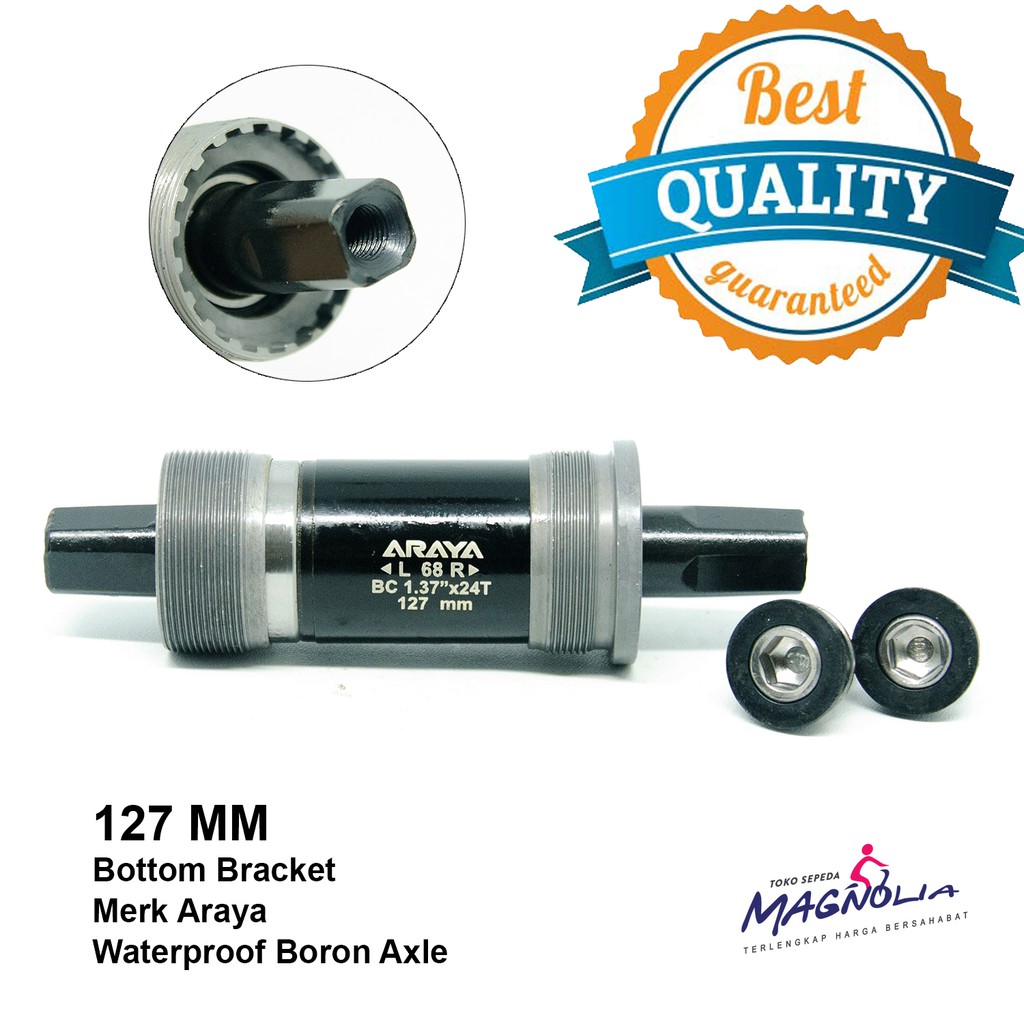 ขายึดด้านล่าง BB Axle Center Axle Bearing 127 MM Universal Bike Araya Brand ส่วนประกอบจักรยาน
