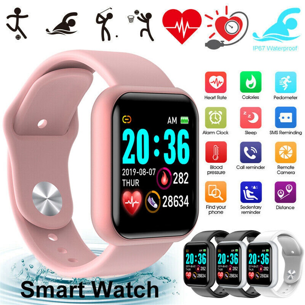 SABUY 100% Smart watch Y68 นาฬิกาอัจฉริยะ นาฬิกาบลูทูธ จอทัสกรีน IOS Android สมาร์ทวอท นาฬิกาข้อมือ