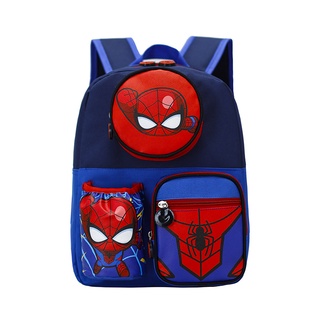 กระเป๋าเป้สะพายหลัง ลายการ์ตูน Disney Marvel Spiderman เจ้าหญิงเอลซ่า สําหรับเด็กอนุบาล