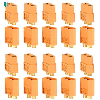 ♤ปลั๊กเชื่อมต่อกระสุนตัวผู้ ตัวเมีย XT60 สําหรับ RC Lipo 10 คู่ 20 ชิ้น