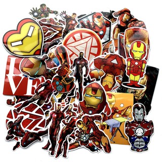 ⚡พร้อมส่ง⚡55ชิ้น IRON MAN ไอรอนแมน mavel มาเวล โทนี่ สตากค์ tony stark สติ๊กเกอร์ sticker พลาสติกกันน้ำ สีคมชัด