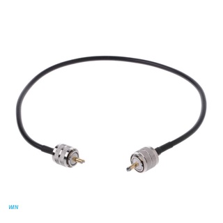 สายเคเบิ้ลเชื่อมต่อ Win Rf Coaxial Uhf Pl259 Male To Uhf Male Pl259 Rg58 สายเคเบิ้ลดิจิตอล 50 ซม.