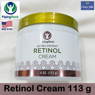 เรตินอล ครีม Retinol Cream (Ultra Potent Vitamin A Cream) - Piping Rock มีปริมาณวิตามินเอ 400,000IU ต่อกระปุก 113g