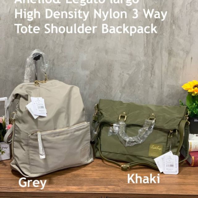 Anello&amp; Legato largo High Density Nylon 3 Way Tote Shoulder Backpack