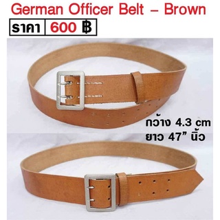 German Officer Belt - Brown เข็มขัดนายทหารเยอรมัน สีน้ำตาล ร้าน BKK Militaria