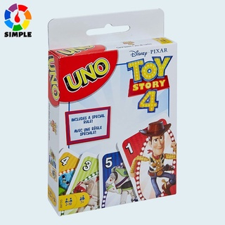 Uno การ์ดเกม Disney Pixar Toy Story 4 สําหรับเด็ก และครอบครัว