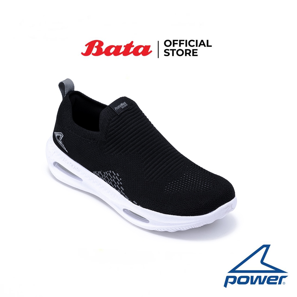 Bata บาจา ยี่ห้อ Power รองเท้าผ้าใบออกกำลังกายแบบสวม สลิปออน ใส่ง่าย รองรับน้ำหนักเท้า สำหรับผู้ชาย 