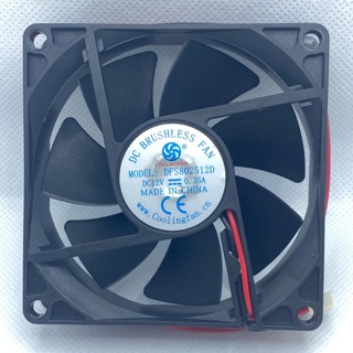 พัดลม ความสูง 80mm. และ 90mm (3-3.5นิ้ว) DC12V. ยี่ห้อ Cooling Fan