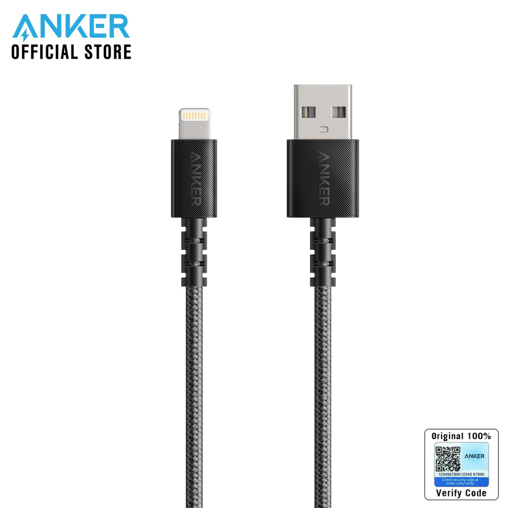 Anker PowerLine Select+ Lightning 3ft (90cm) สายชาร์จรองรับแค่ iPhone และ iPad เท่านั้น ทนทานต่อการโ