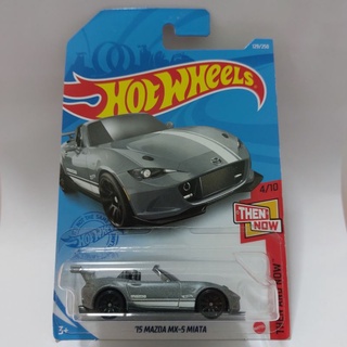 รถเหล็ก Hotwheels 15 MAZDA MX-5 MIATA สีเทา (ib026)