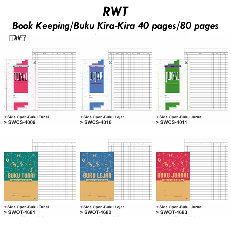 RWT- Book Keeping/Buku Kira-Kira 40 pages/80 pages