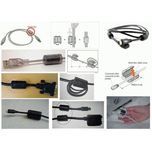 กรองสัญญาณรบกวน Ferrite Bead ช่วยกรองสัญญาณไฟ เสียง ภาพ ให้ละเอียดเสถียรขึ้น ลดสัญญาณรบกวนความถี่สูง