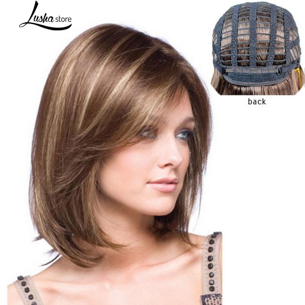 Cod Oblique Bang Bob Haircut Wig Cosplay Party Hair Decor Shopee