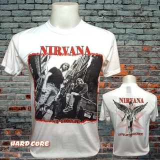 เสื้อยืดครอปเสื้อยืดพิมพ์ลายแฟชั่นเสื้อวง NIRVANA วงร็อคในตำนาน คอฟิต ป้ายUS เสื้อผู้ชาย เสื้อร็อค เสื้อทัวร์ วงร็อคต่าง