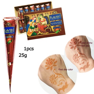 Natural Indian Mehndi Brown Henna Paste Cone Women Finger Cone Cream Body Feet For M0I9 Stencil C6G7