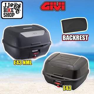 GIVI E43N  สีเงิน/สีดำ แถมฟรีเบาะพิง