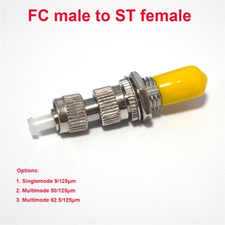 Premium FC to ST Fiber Optic Adapter- FC/UPC male to ST/UPC female coupler,9/125,62.5/125,50/125, 2PCS