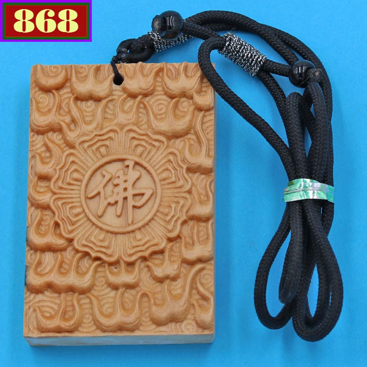 DMG67 หยกไม้สร้อยคอตัวอักษรพระพุทธรูป