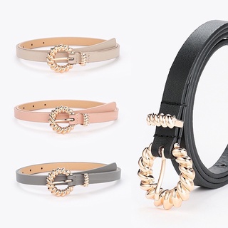 เข็มขัดแฟชั่นหญิงหนังPUหัวโลหะ รุ่น013 พร้อมส่งจากไทย