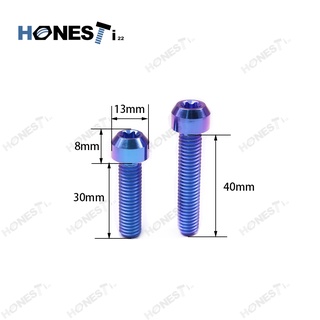 Honesti22 น็อตไทเทเนียม GR5 titanium alloy M8X20/25/30/35/40/50mm inner plum screws hand bar caliper bolt.