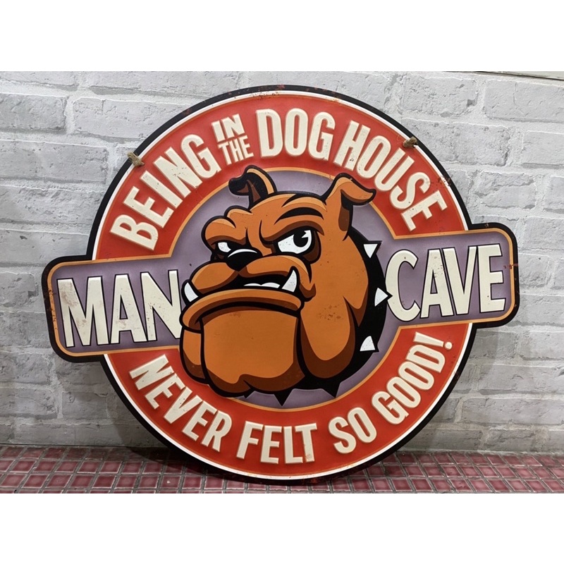 ป้ายสังกะสีMANCAVE35*30ซม.นูน