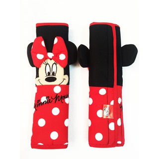 ลิขสิทธิ์แท้ มินนี่เมาส์ แพ็คคู่ หุ้มเบลท์รถยนต์ Minnie Mouse Disney Seat Belt Cover Shoulder Pad