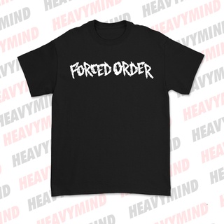 คอตต้อนคอกลมสติกเกอร์วงดนตรี Forced Order Revelation Record Free สําหรับติดตกแต่งเสื้อเชิ้ตS-5XL