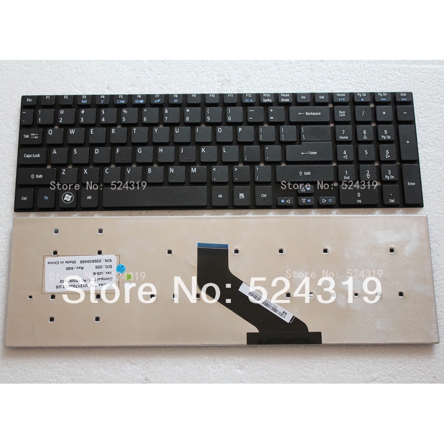 100% แป้นพิมพ์แล็ปท็อปใหม่สําหรับ Acer 5755 5830 830T 5830TG V3-571g V3-551 US Layout