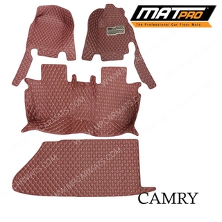 MatPro พรมปูพื้นเข้ารูป5D 6D Premium Fitted Leather Car Mats สำหรับรถรุ่น TOYOTA CAMRY ปี2006-2012