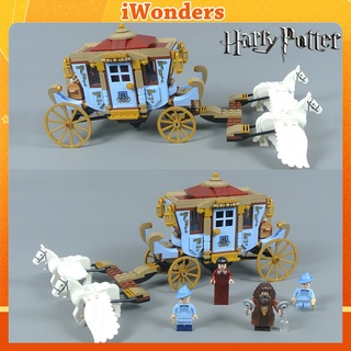 บล็อคตัวต่อของเล่น Harry Beauxbatons Carriage: Arrival at Hogwarts MOC buiding blocks Abraxans