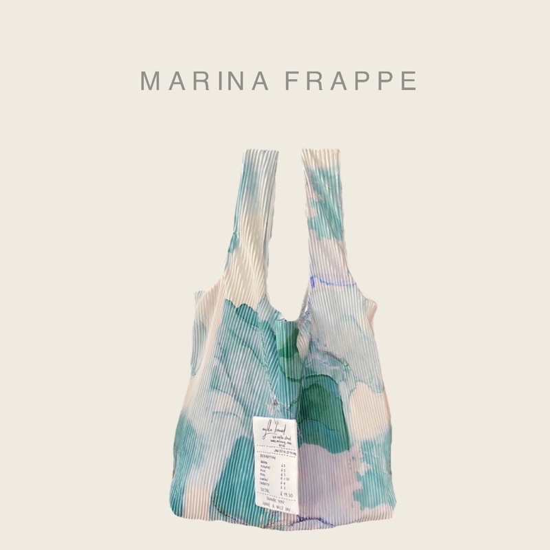 Wyllabrand กระเป๋าผ้าพลีท Marina frappe