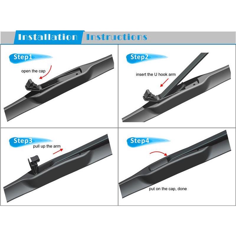 [PREMIUM] BMW X5 2013 - 2018 (F15,F85) ใบปัดน้ําฝน WipeOut HYBRID NANODRY SILICONE (ชุดหน้า) - รูปที่ 3