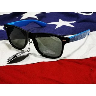 [เหลือ154฿ใส่โค้ดJULINC30]แว่น Vans Elsby Shades Matte Black and blue Sunglasses Unisex แว่นกันแดดผู้ชายผู้หญิง RSA101
