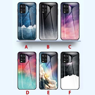 OPPO A54 A74 A94 4G / 5G Find X3 Pro Case Starry Sky Painting Glass Casing ปลอกโทรศัพท์