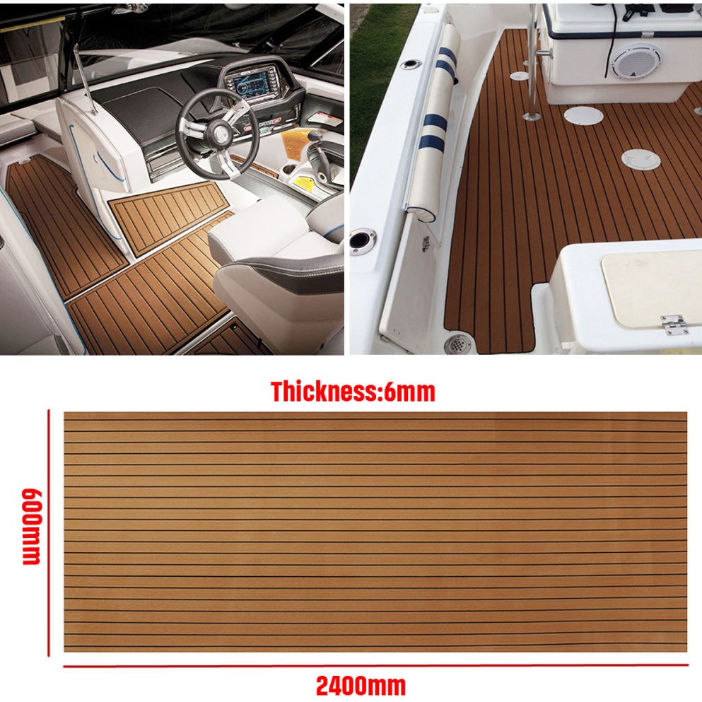 240*60*0.6 พื้นทะเลไม้สักเทียมEVA Foamเรือแผ่นปูพื้นระเบียง กาวตนเองโฟมไม้สักแผ่นพื้นเรือพื้นระเบียง