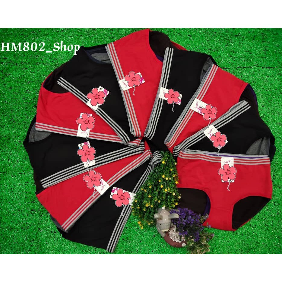 8808 สไตล์ใหม่ M-5XL 3 ชิ้นใน 1 ชุด Seluar Dalam Wanita Cawat Tinggi Memeri/สุภาพสตรีกางเกงชั้นในชุด