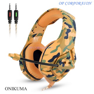 Onikuma K1-B หูฟังเกมมิ่ง Gaming Headset -3.5mm Earphones Mic Wired Stereo for PC/ Xbox One/PS4/CF/Laptop/Smartphone